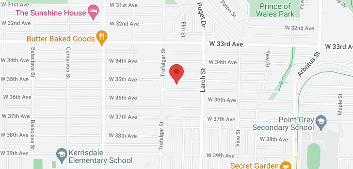 map of 2626 W 35TH AVENUE
